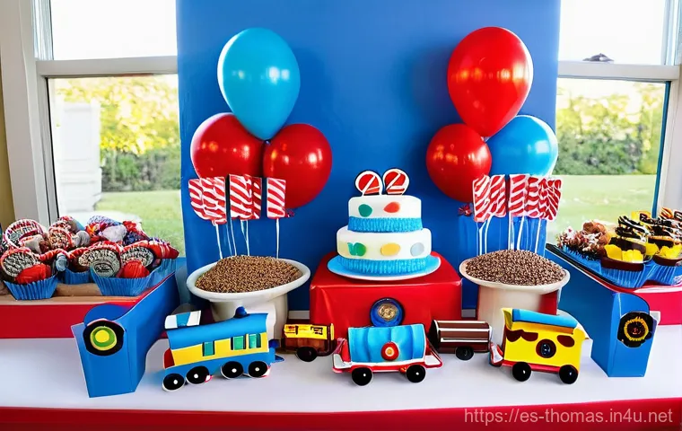 토마스와 친구들 테마 소품 만들기 - **Prompt 2: Personalized Thomas Train Dresser**
    A charming, upcycled wooden dresser, creatively ...