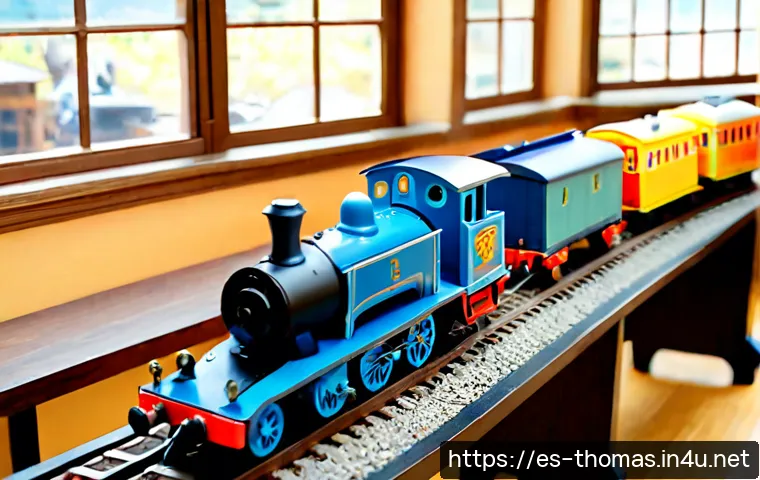 토마스와 친구들 애니메이션 제작 과정 - Photorealistic animation studio in Madrid, Spain, showing a miniature railway set with an original c...